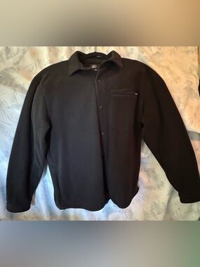 Men's VOLCOM Black Snap-Front Fleece Jacket